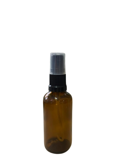 Flacon vaporisateur en verre ambré 100 ml