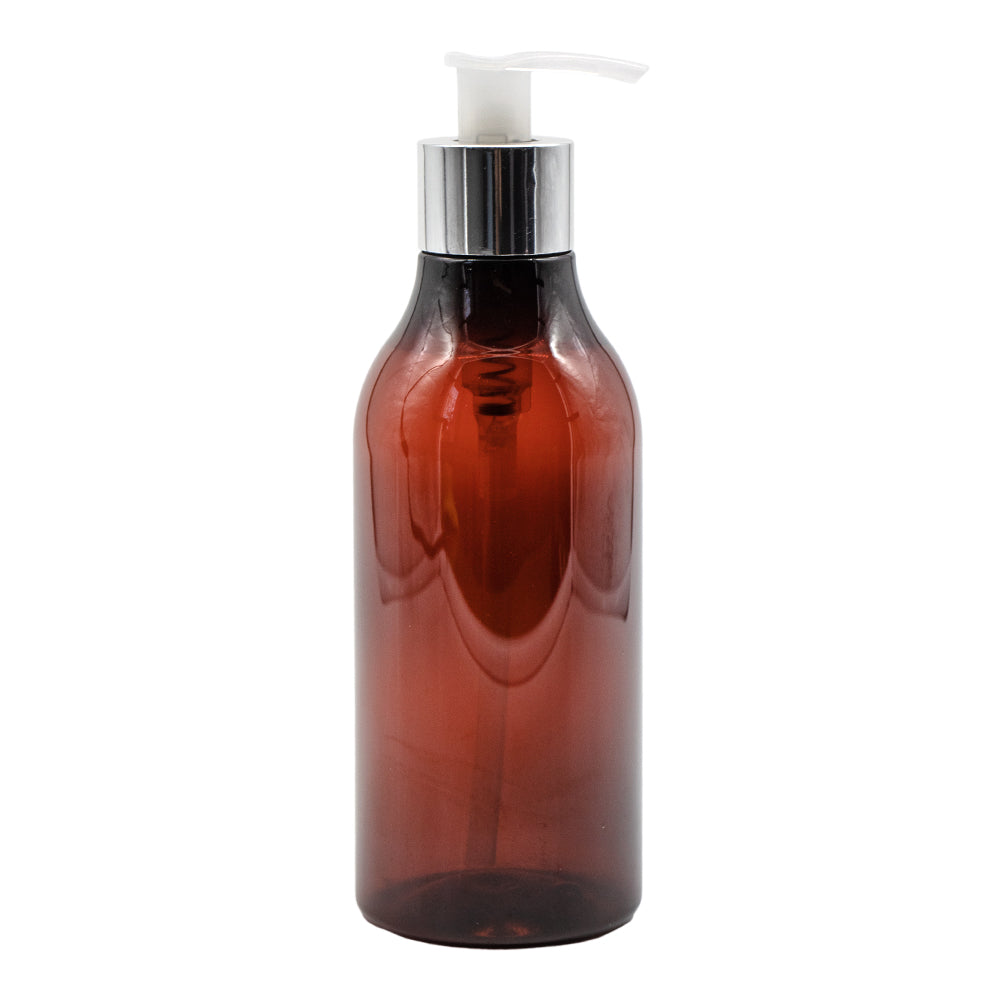 Bottle with amber/silver pump 300ml