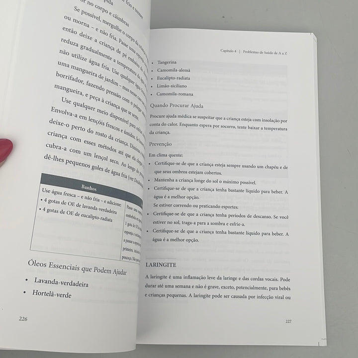 Livre sur l'aromathérapie pour des enfants en bonne santé