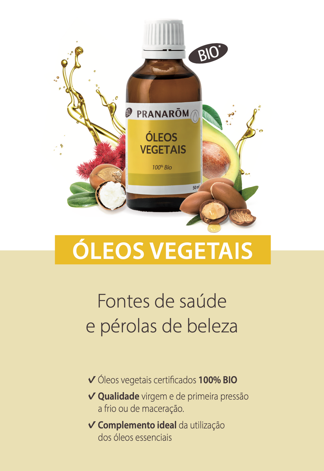 Óleo Vegetal Macadâmia | Macadamia integrifolia | BIO | 50ml