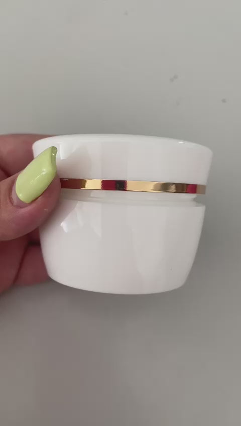 Jar 50ml white/gold