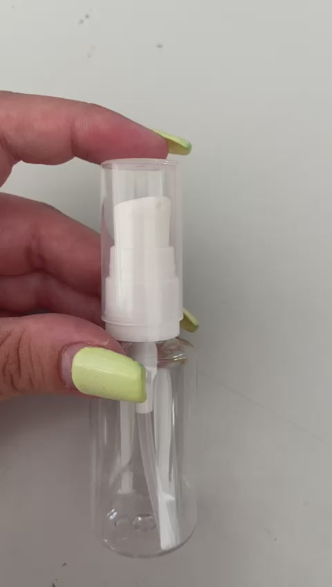 Frasco creme | Transparente e Branco 30ml.