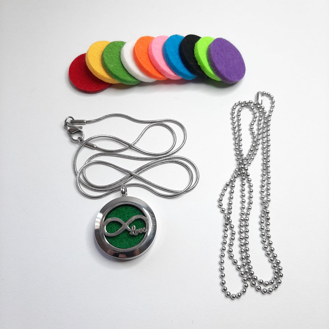 Colar Aromático para Óleos Essenciais | Amor Infinito 25mm.