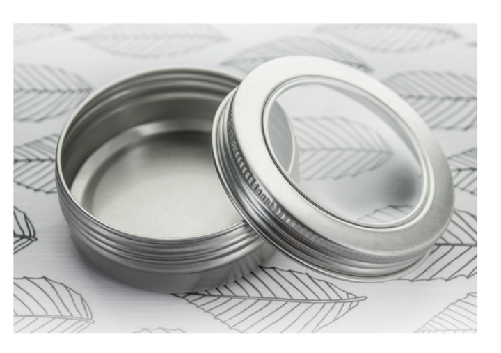 Pot with stainless steel window