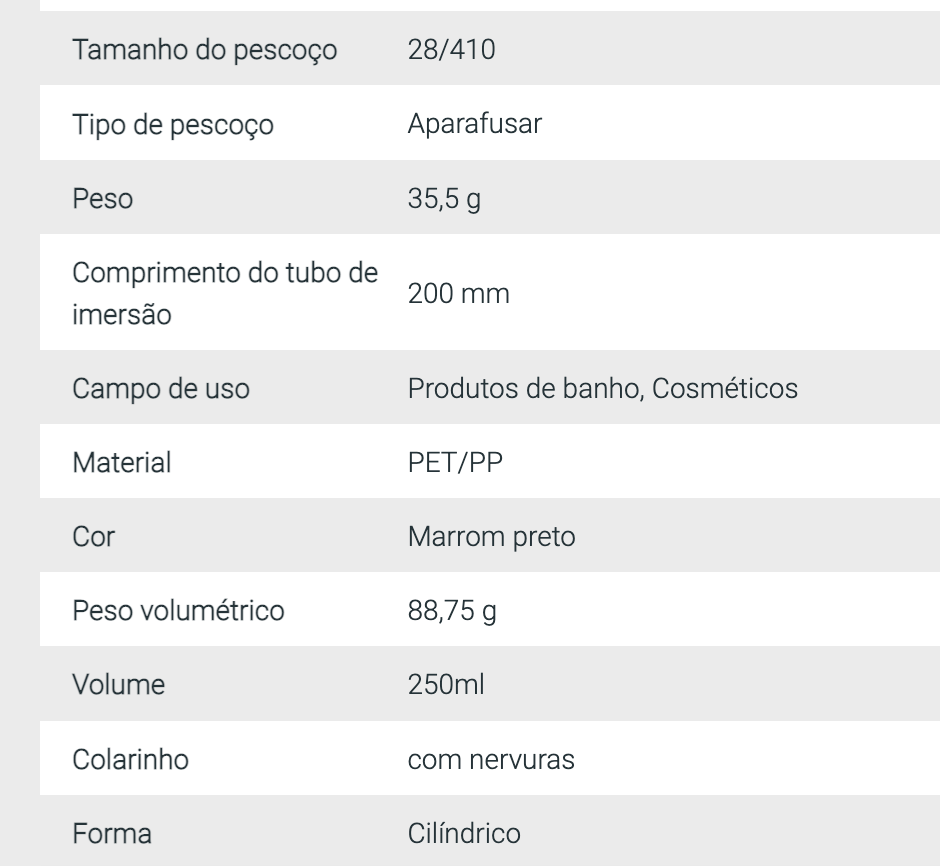 Frasco creme | Ambar 250ml .