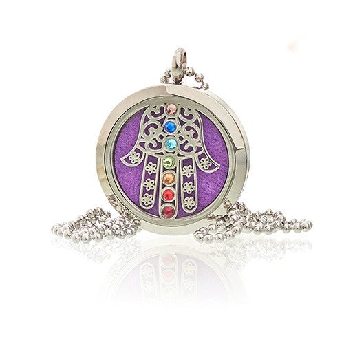 Colar Aromático para Óleos Essenciais | Hamsa Chakra - 30mm.