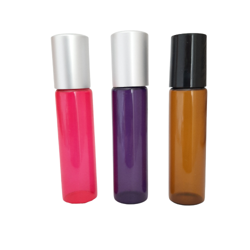 Frasco roll-on colorido vidro 15 ml
