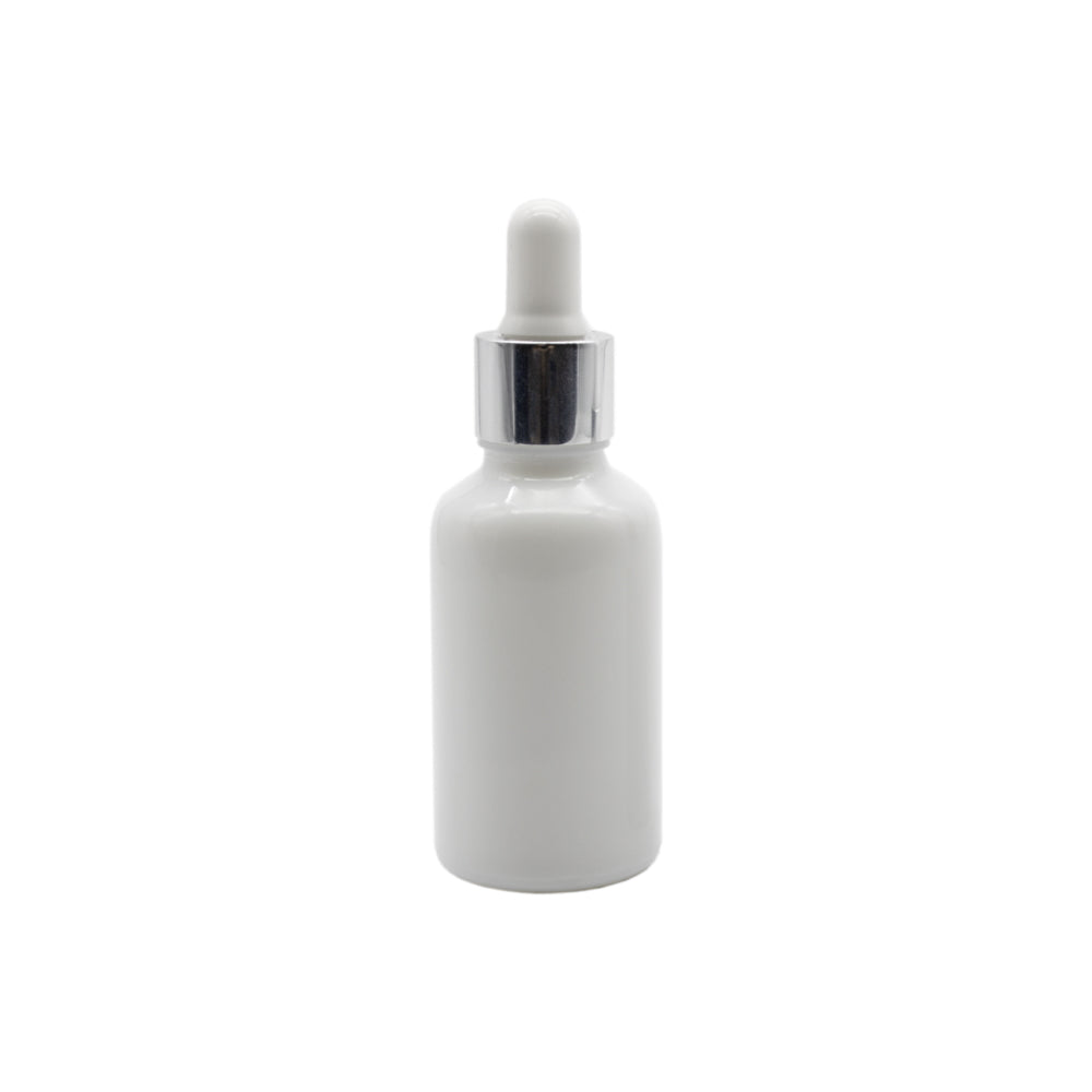 Flacon en verre blanc de 30 ml avec pipette – Casa d'Aromaterapia