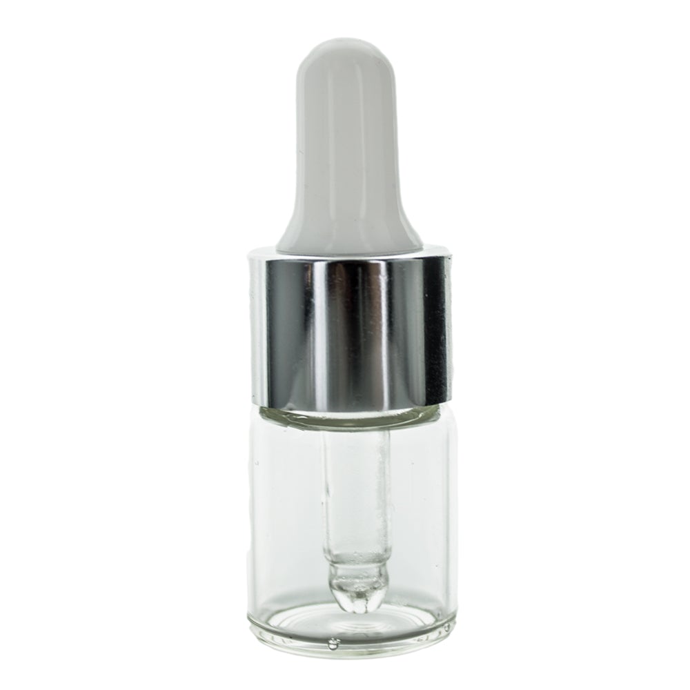 2ml bottle with transparent glass pipette (pack 3)