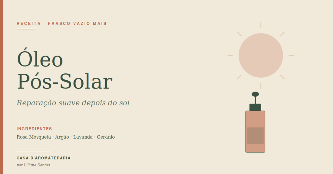 Óleo pós-solar para reparação suave — receita