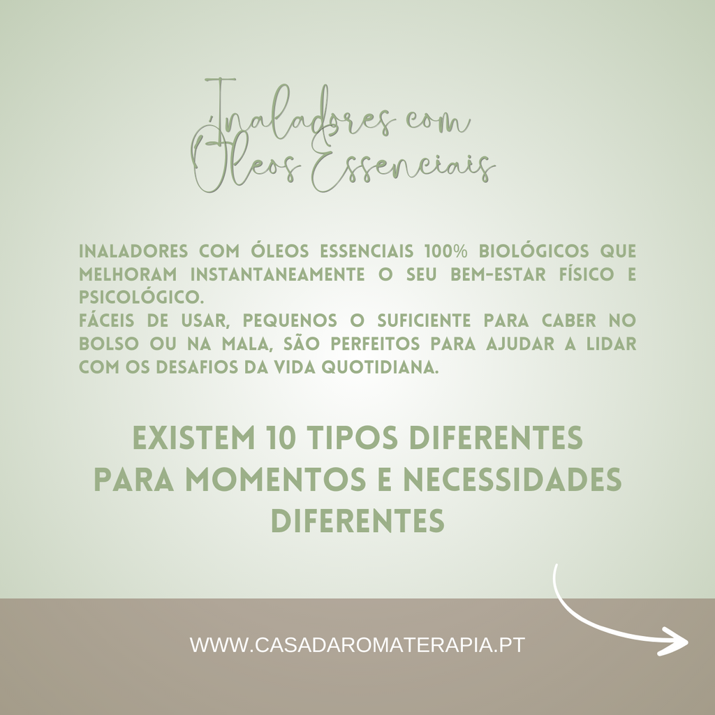 Inalador com óleos essenciais bio | pronto a usar