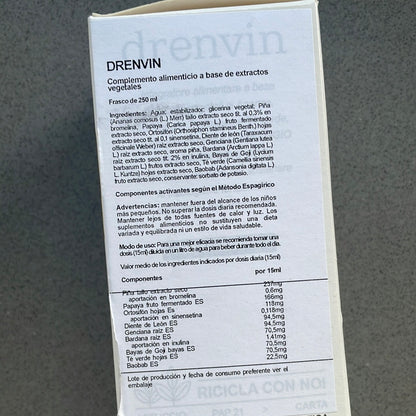 Suplemento Natural - Drenagem e Saciedade | DRENVIN 250ML .
