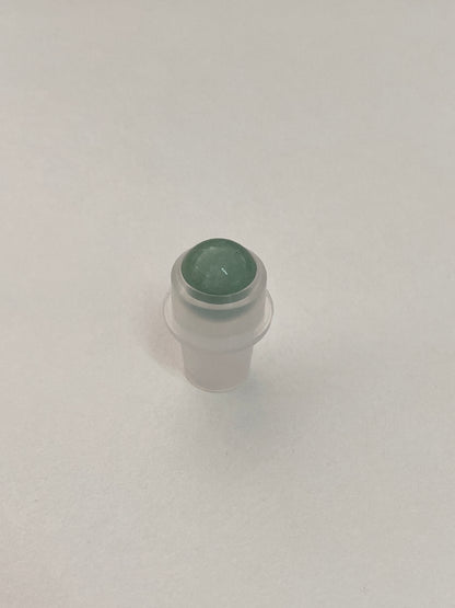 Roll-on head with crystals