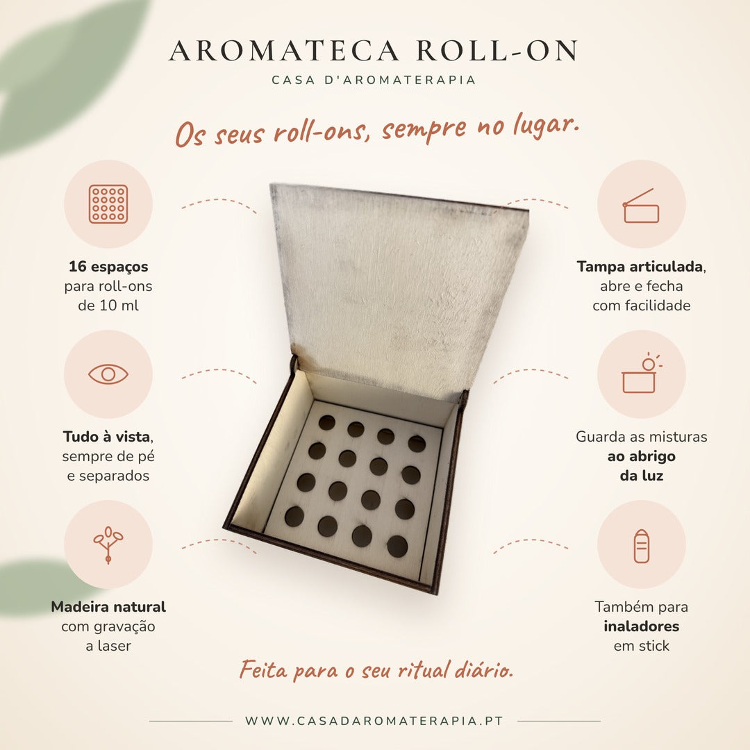 Benefícios da Aromateca para 16 roll-ons
