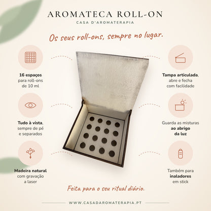 Benefícios da Aromateca para 16 roll-ons