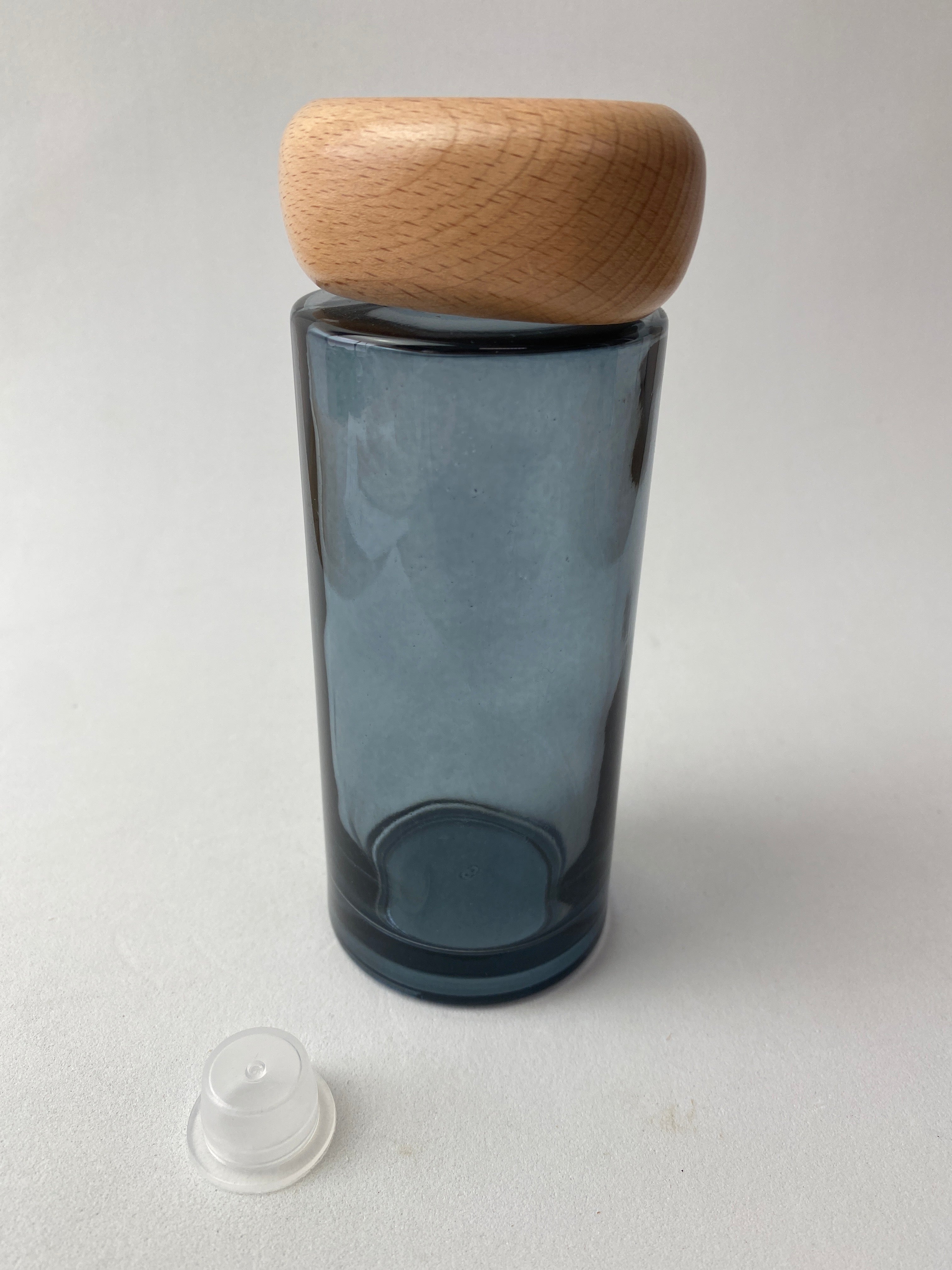 Frasco de Vidro Azul e Tampa para Mikado ***