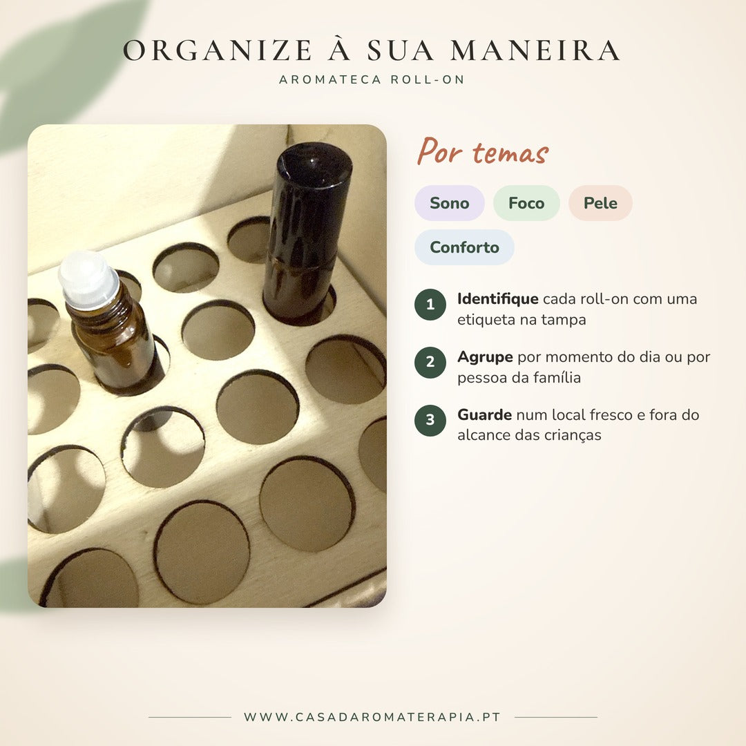Como organizar os roll-ons por temas na Aromateca
