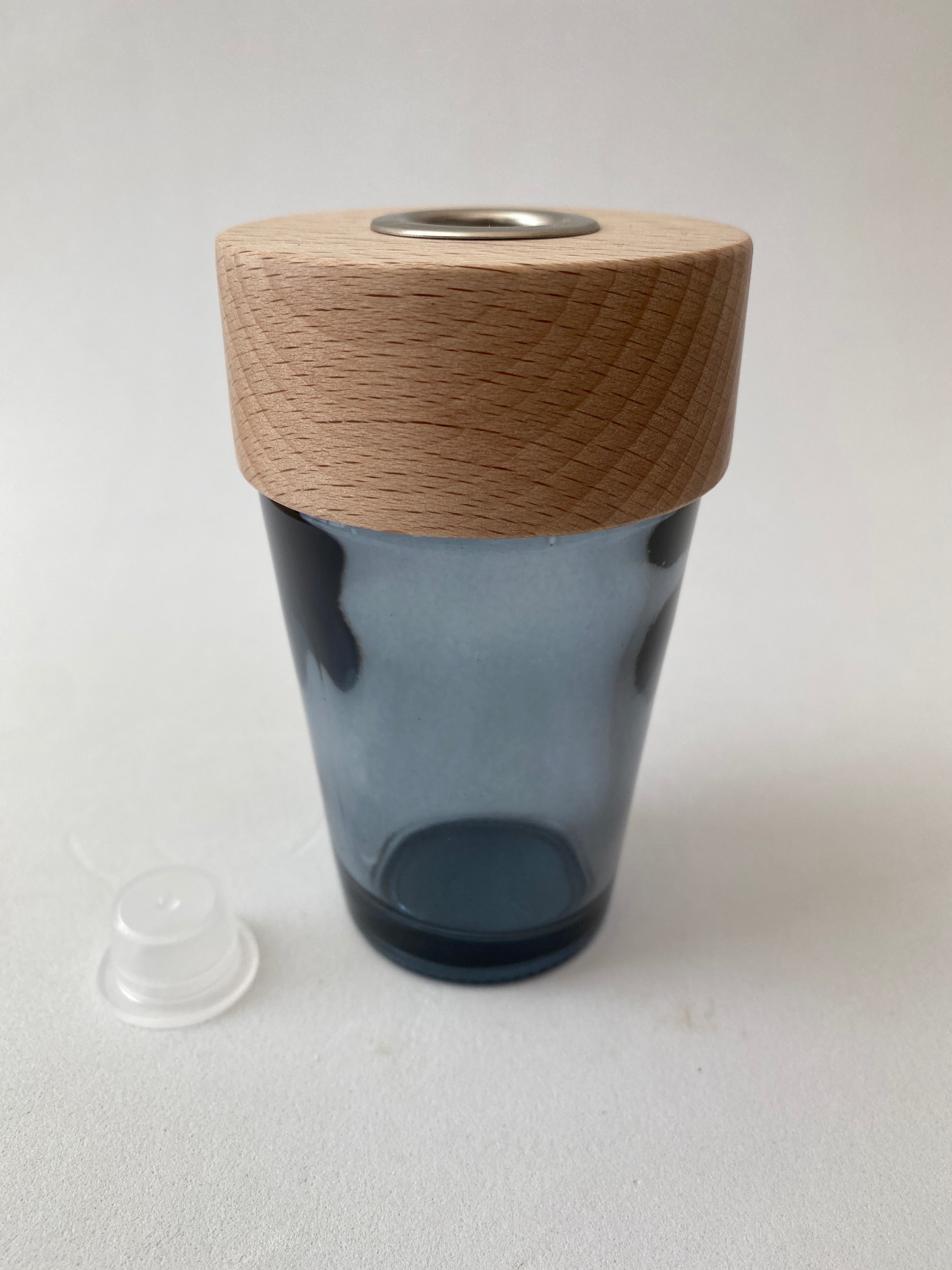 Frasco de Vidro Azul e Tampa para Mikado ***