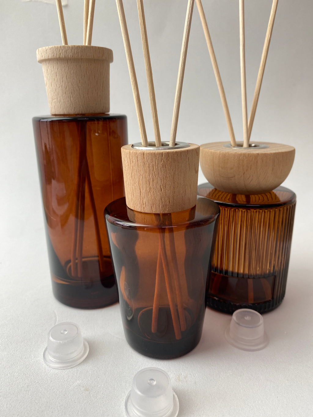 Frasco de Vidro Âmbar e Tampa para Mikado ***