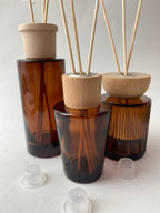 Frasco de Vidro Âmbar e Tampa para Mikado ***