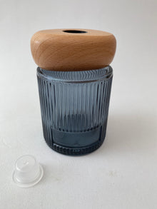 Frasco de Vidro Azul e Tampa para Mikado ***