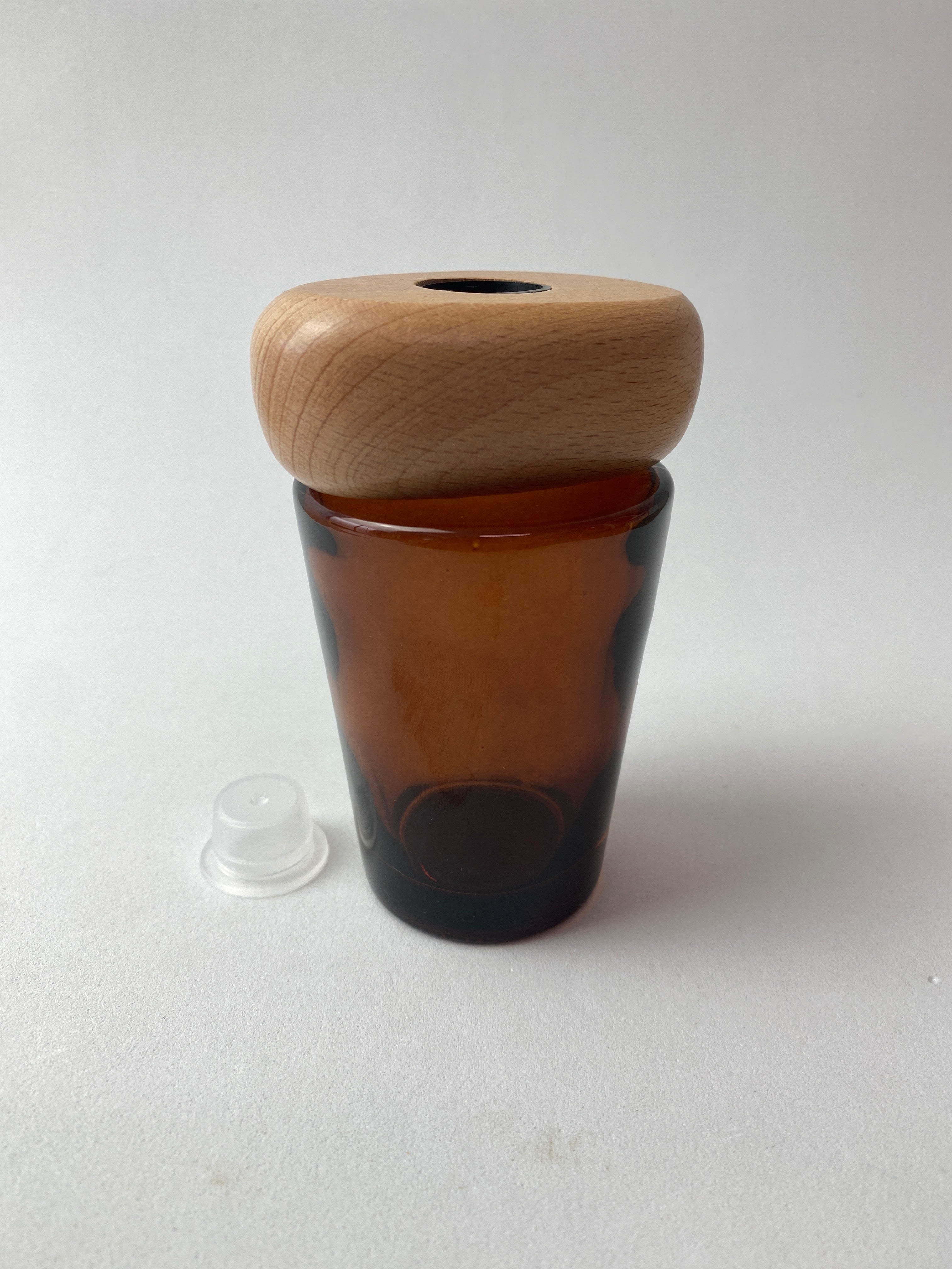 Frasco de Vidro Âmbar e Tampa para Mikado ***