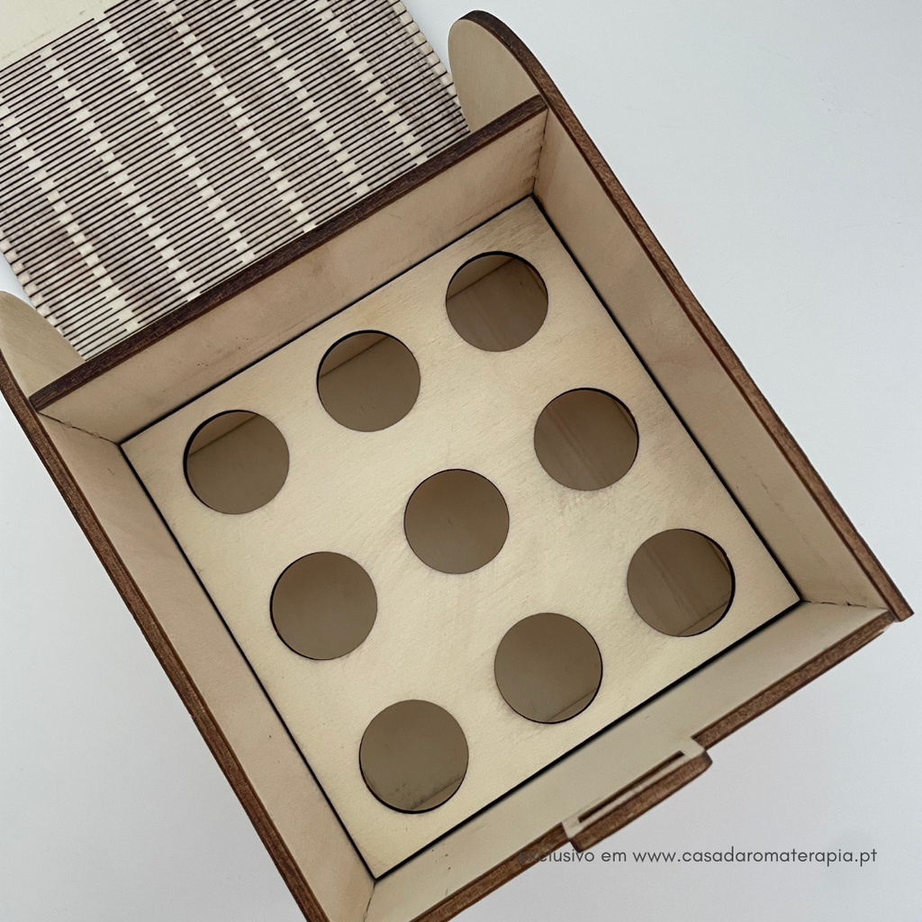 AROMATECA para 9 óleos essenciais