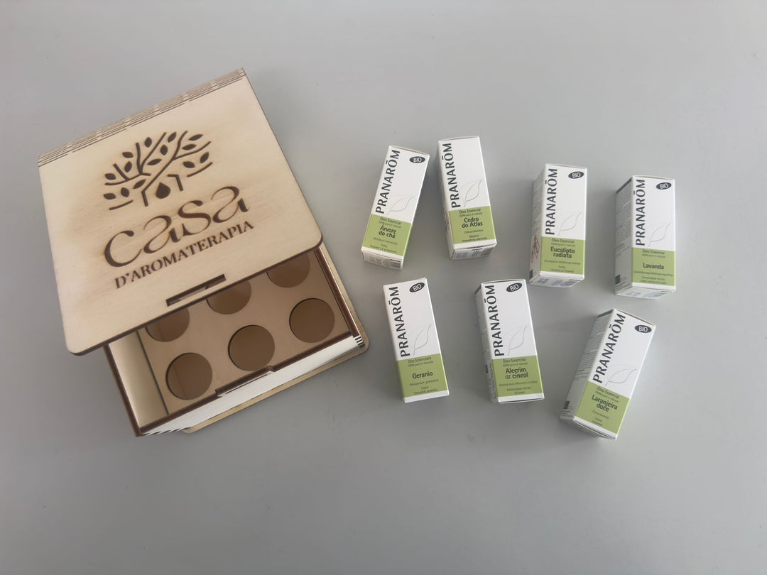 Kit 7 Óleos Essenciais + Caixa de Madeira (Curso 7 dias 7 óleos)