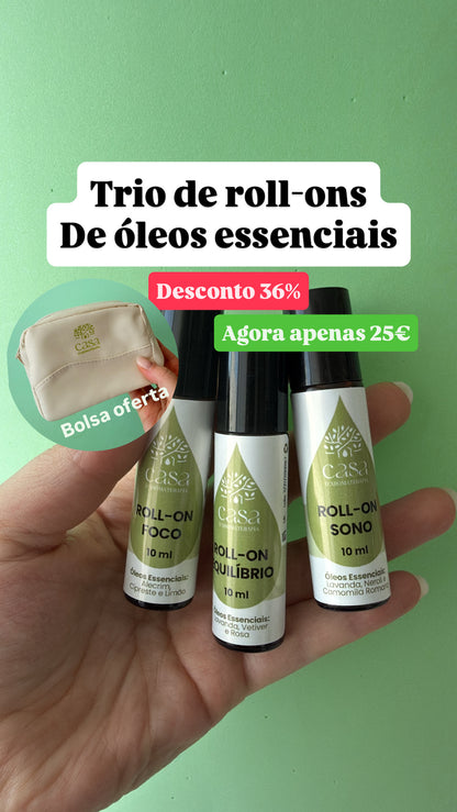 Pack Roll-Ons Essenciais – Sono, Foco e Equilíbrio + Bolsa %