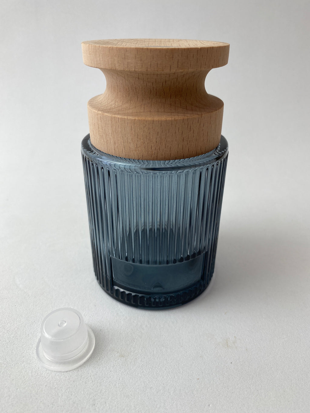 Frasco de Vidro Azul e Tampa para Mikado ***