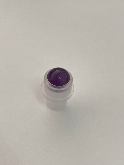 Roll-on head with crystals