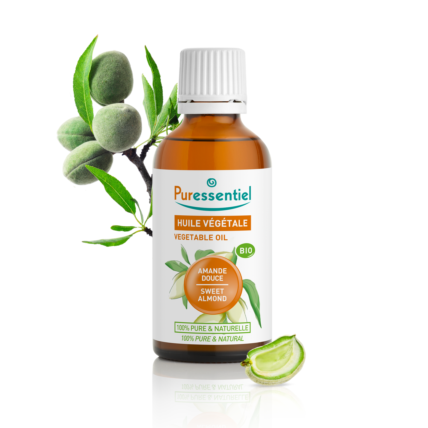 Óleo Vegetal de Amêndoas Doces | Prunus amygdalus dulcis | BIO | 50ml .