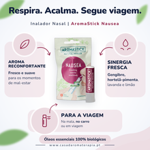 Inalador Nasal AromaStick Nausea - Óleos Essenciais Biológicos