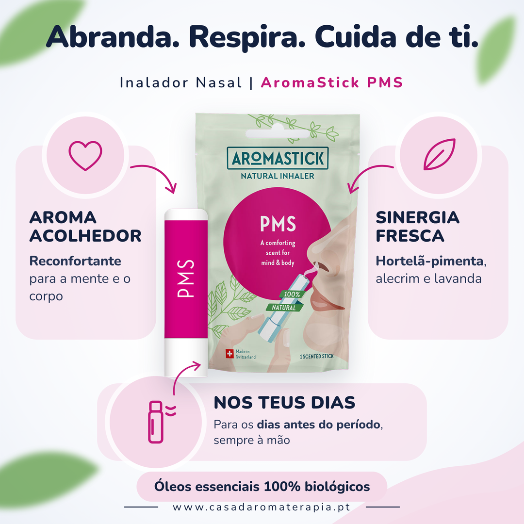 Inalador Nasal AromaStick PMS - Óleos Essenciais Biológicos