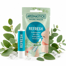 Inalador Nasal AromaStick Refresh - Óleos Essenciais Biológicos (Validade 10/2026)