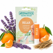Inalador Nasal AromaStick Relax - Óleos Essenciais Biológicos