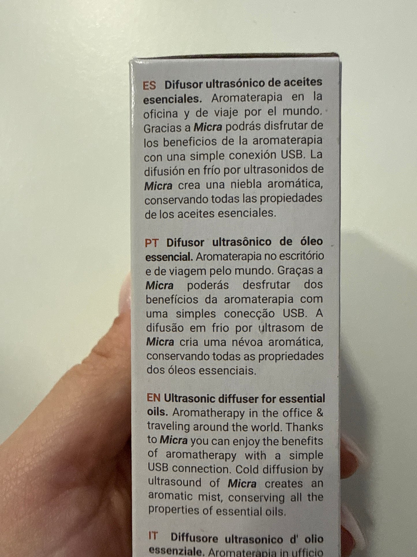 Diffuseur ultrasonique Micra USB 