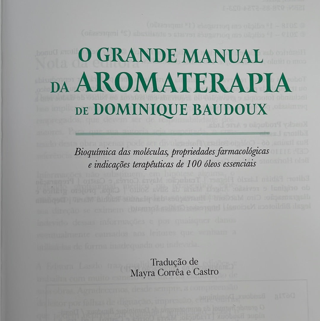 Livro Grande Manual da Aromaterapia | Dominique Baudoux