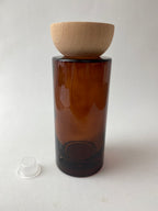 Frasco de Vidro Âmbar e Tampa para Mikado ***