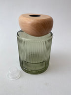 Frasco de Vidro Esverdeado e Tampa para Mikado ***