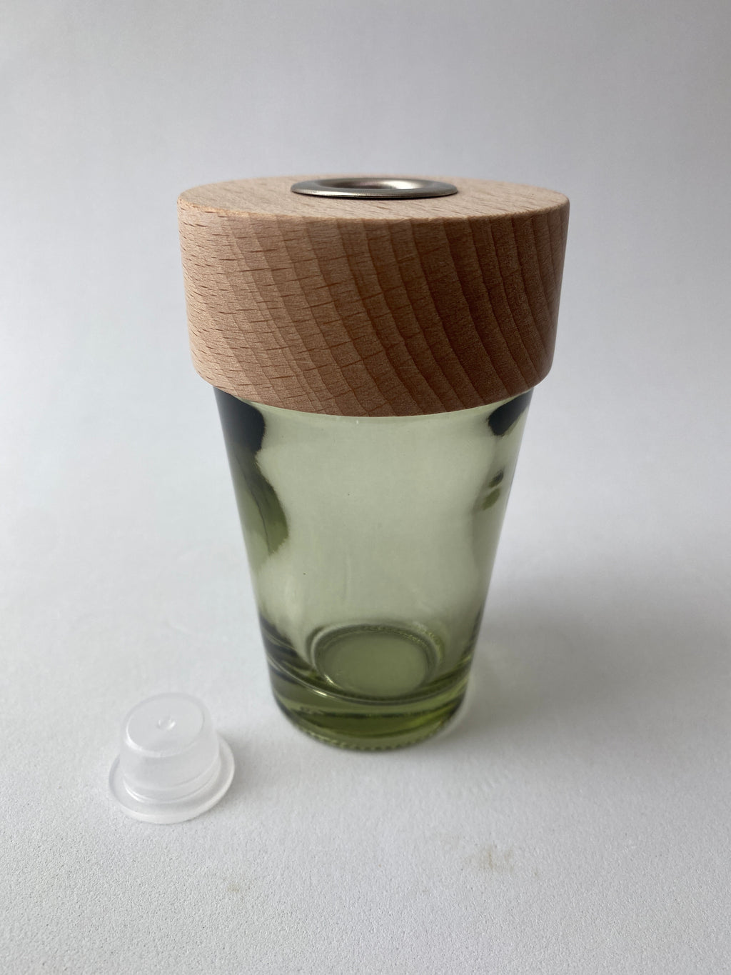 Frasco de Vidro Esverdeado e Tampa para Mikado ***