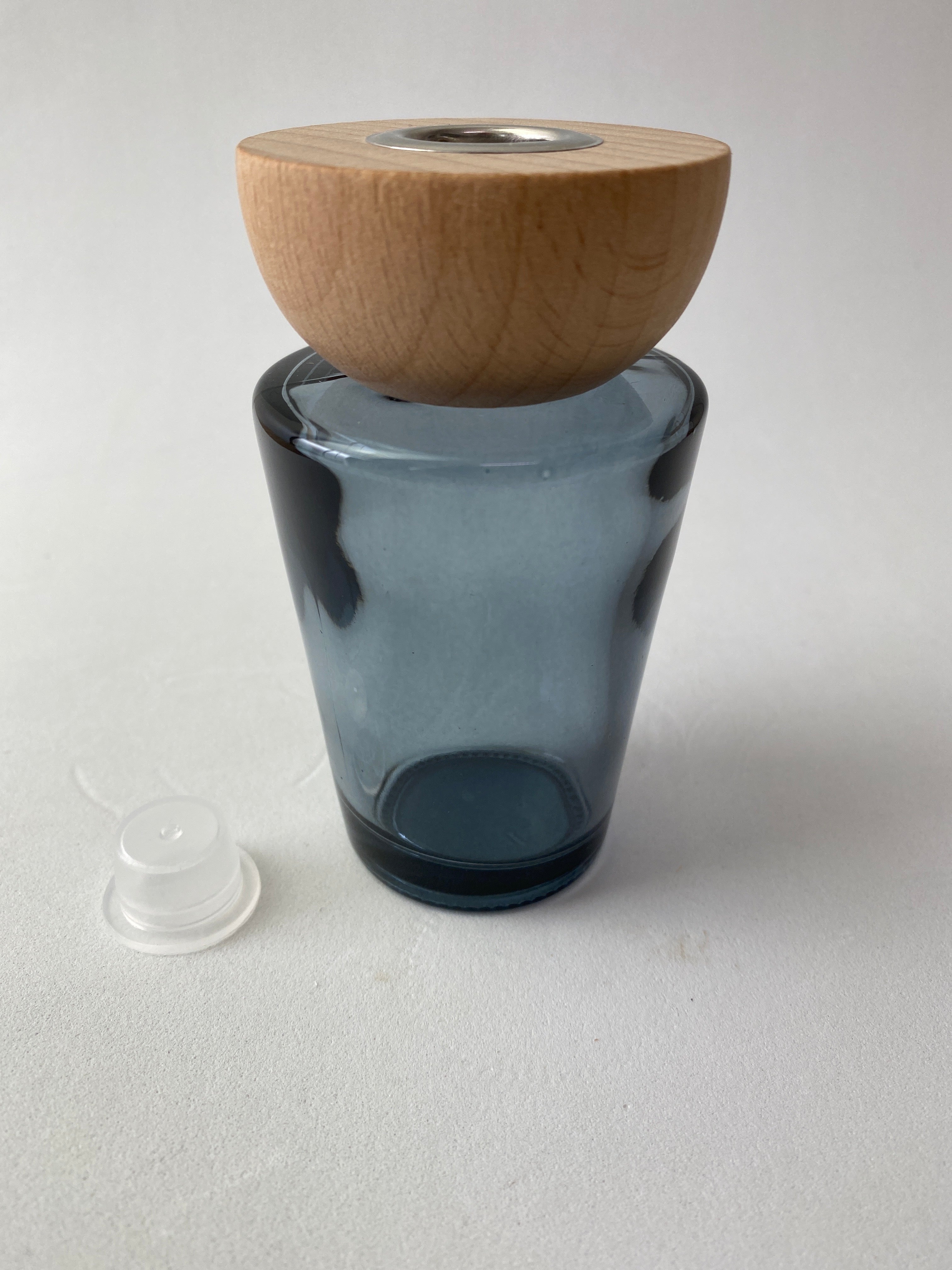 Frasco de Vidro Azul e Tampa para Mikado ***