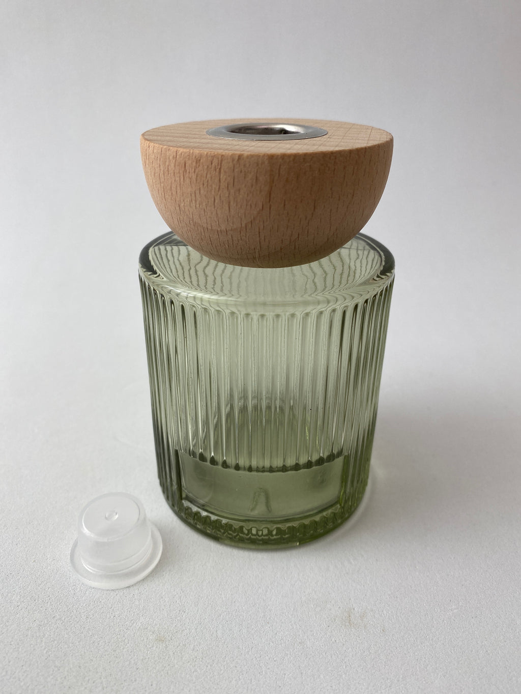 Frasco de Vidro Esverdeado e Tampa para Mikado ***