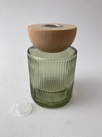 Frasco de Vidro Esverdeado e Tampa para Mikado ***