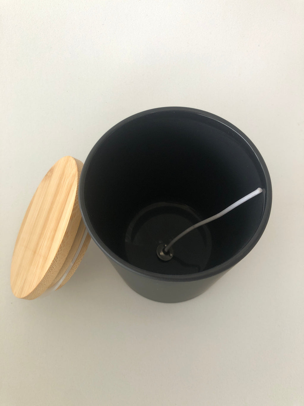 Boião de Vidro para Velas C/ Tampa Bambu ***