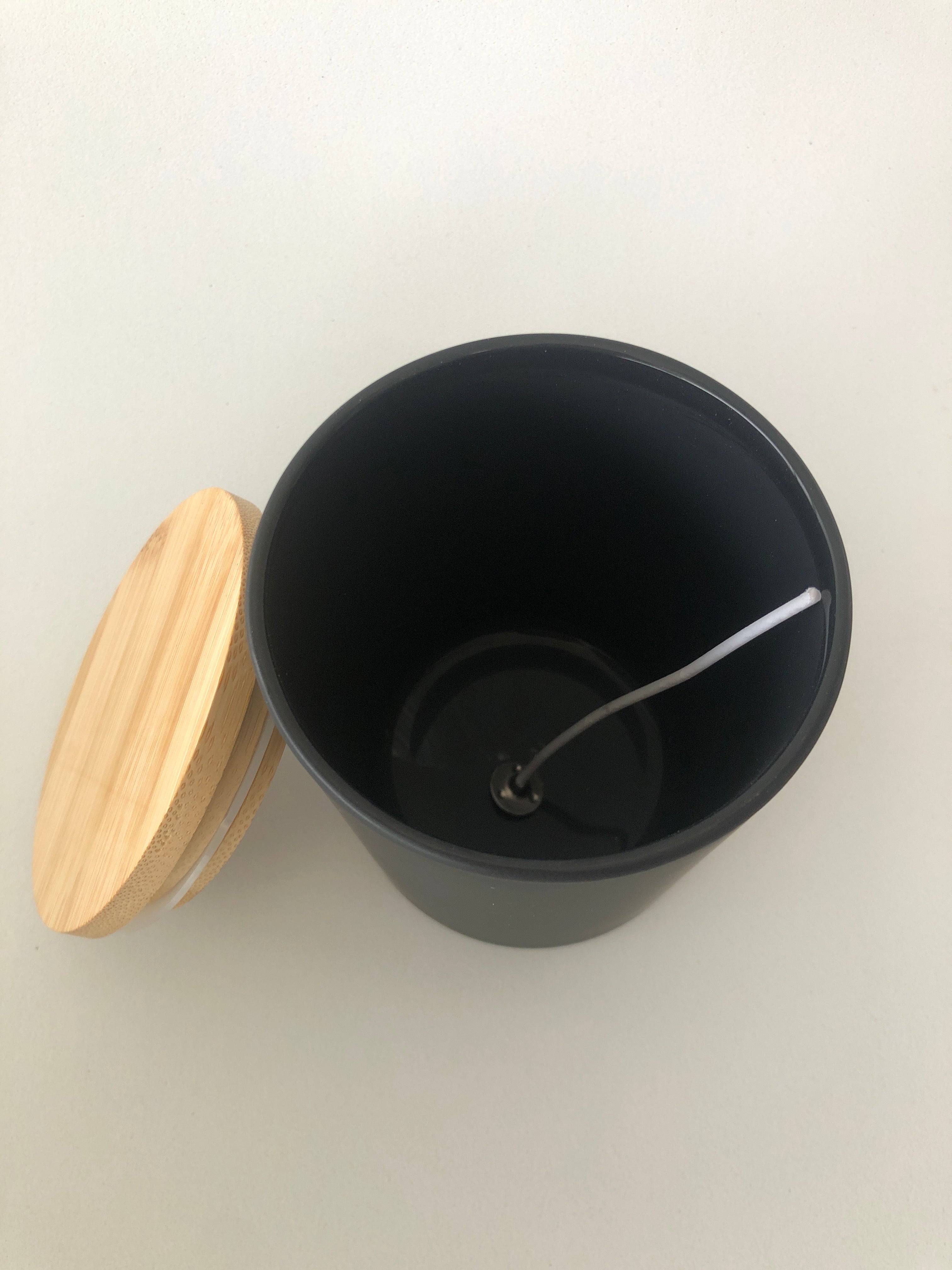 Boião de Vidro para Velas C/ Tampa Bambu ***