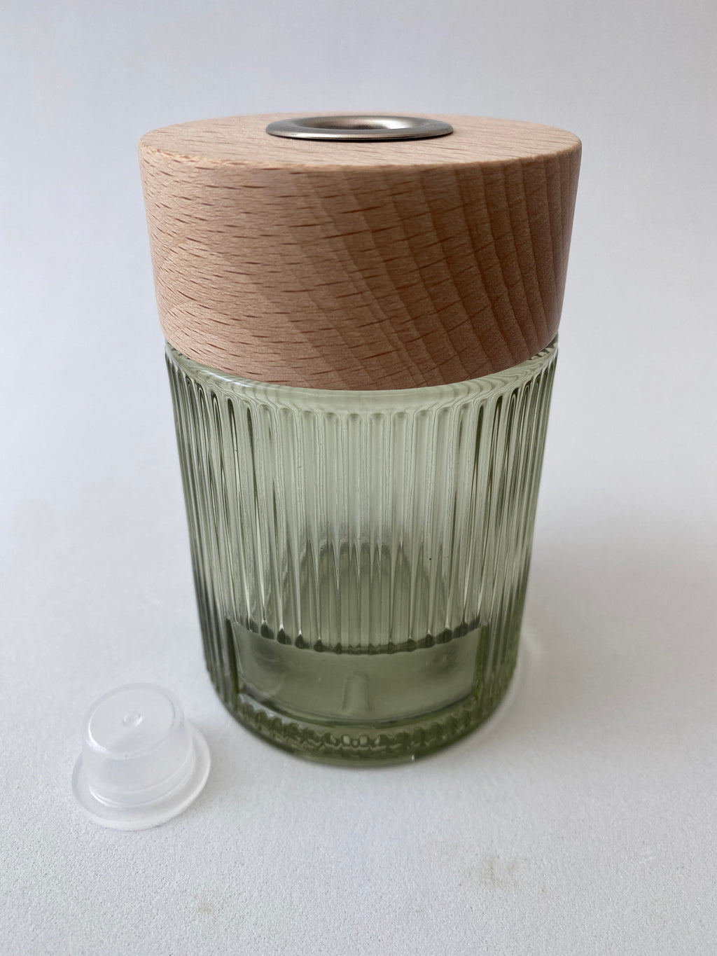 Frasco de Vidro Esverdeado e Tampa para Mikado ***