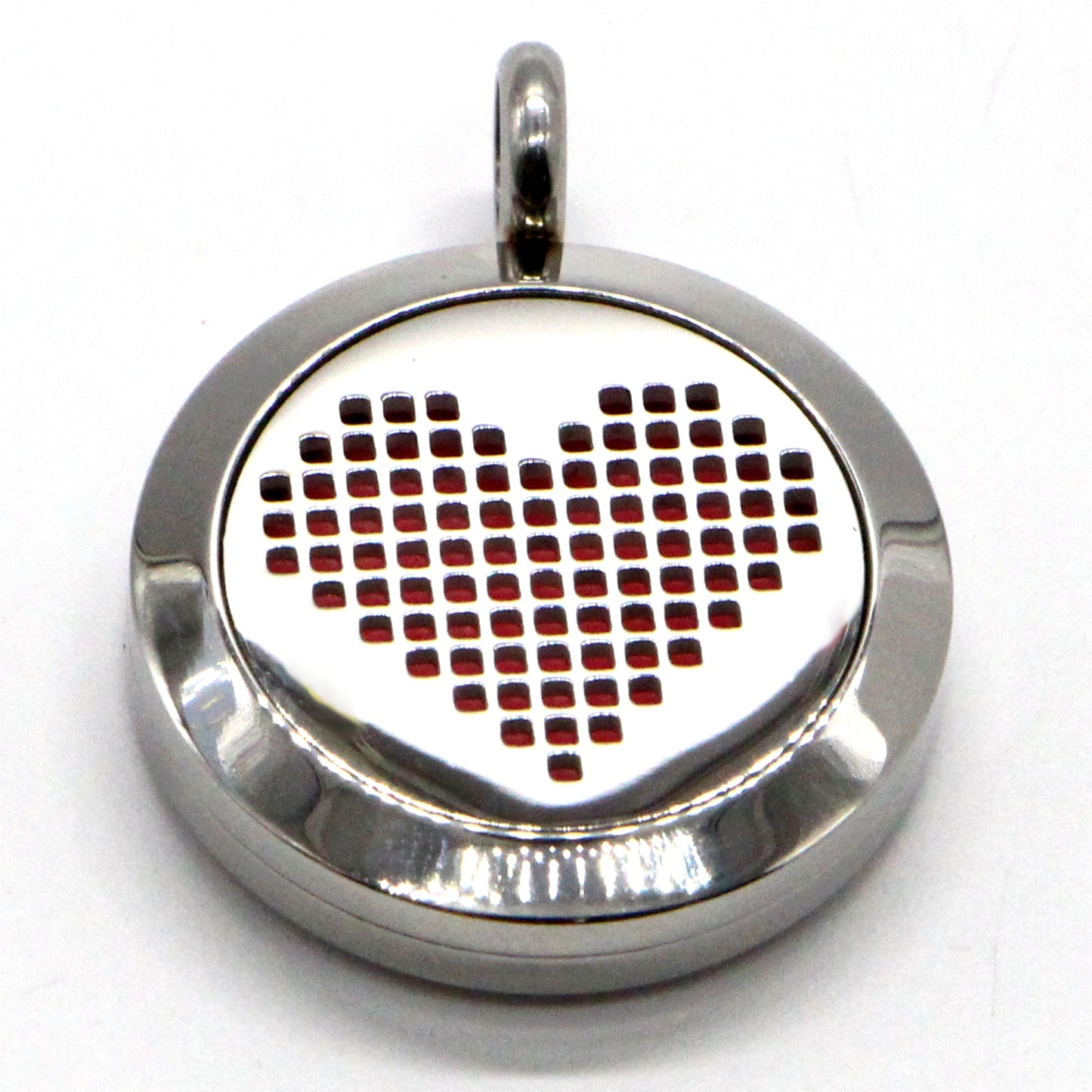 Collier Coeur 25mm (fil cuir)