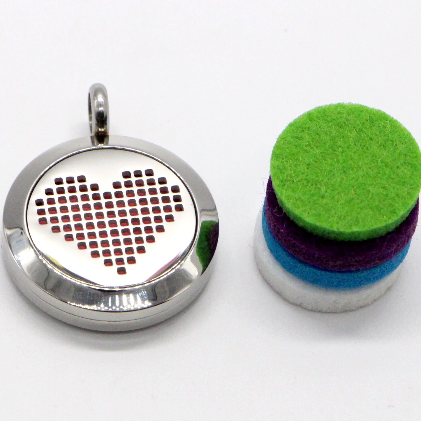 Collier Coeur 25mm (fil cuir)