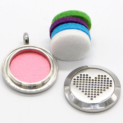 Collier Coeur 25mm (fil cuir)